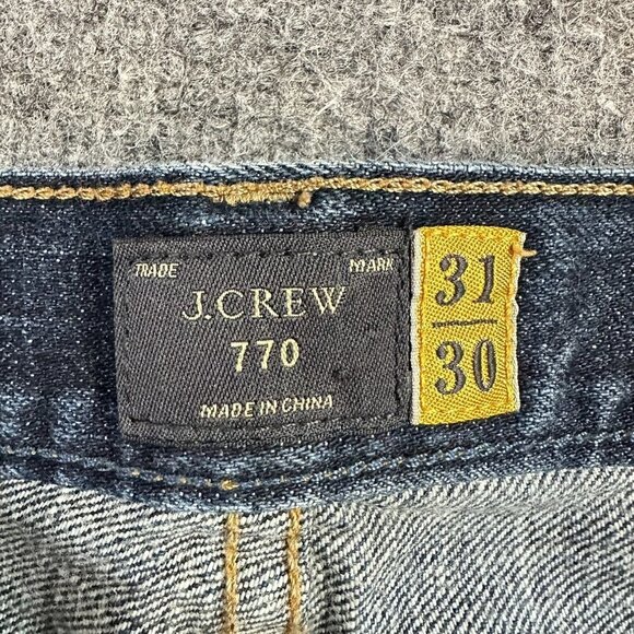 J.Crew 770 Jeans 31 x 28 Blue Straight Fit 100% Cotton - Picture 9 of 9